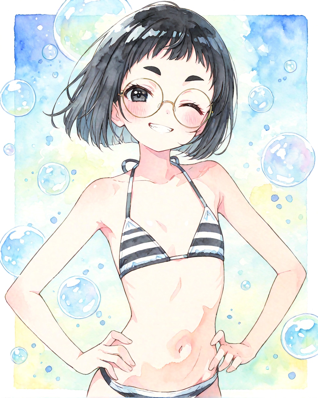 パステルビキニめがねちゃん