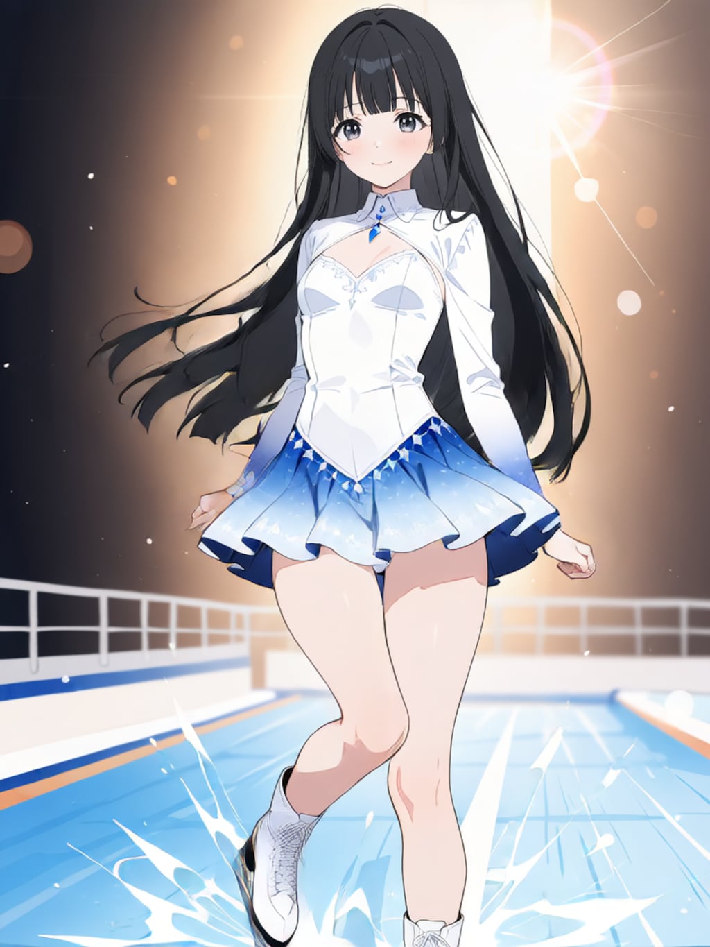 スケートでターン【パラパライラスト】