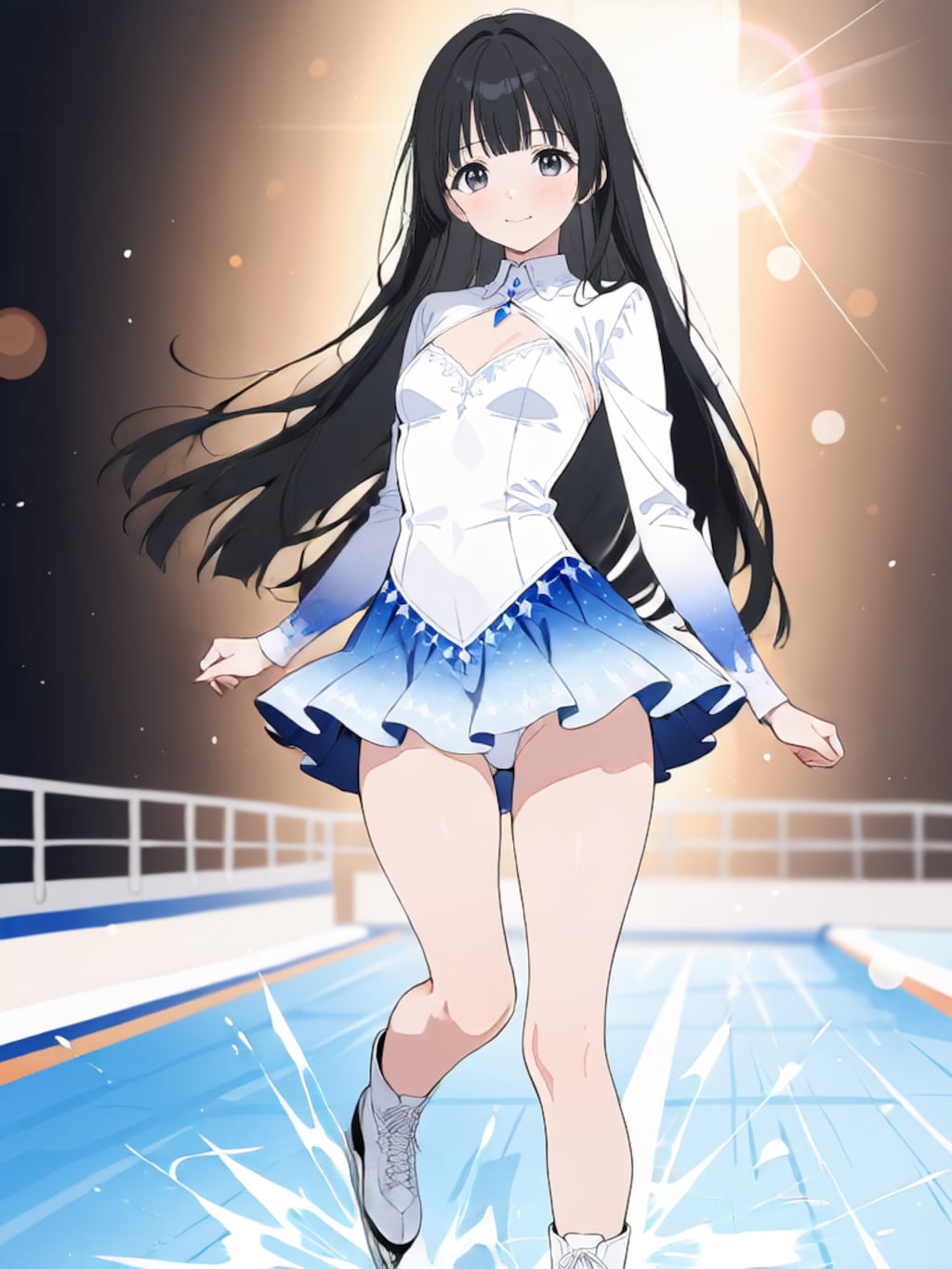 スケートでターン【パラパライラスト】