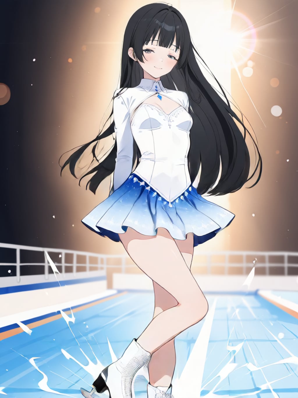 スケートでターン【パラパライラスト】