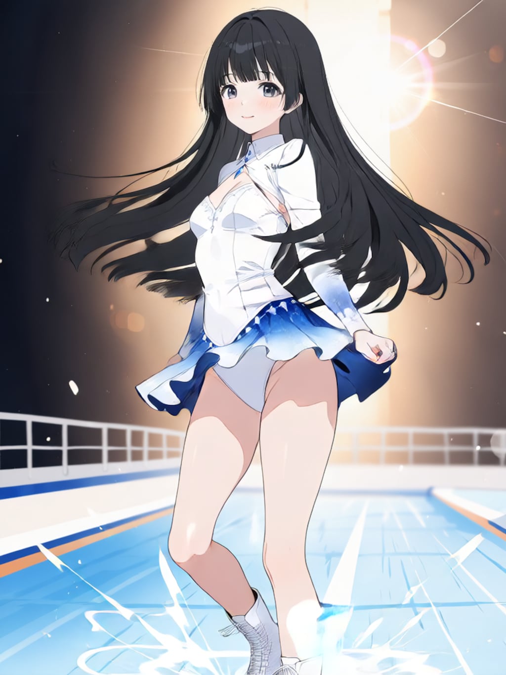 スケートでターン【パラパライラスト】