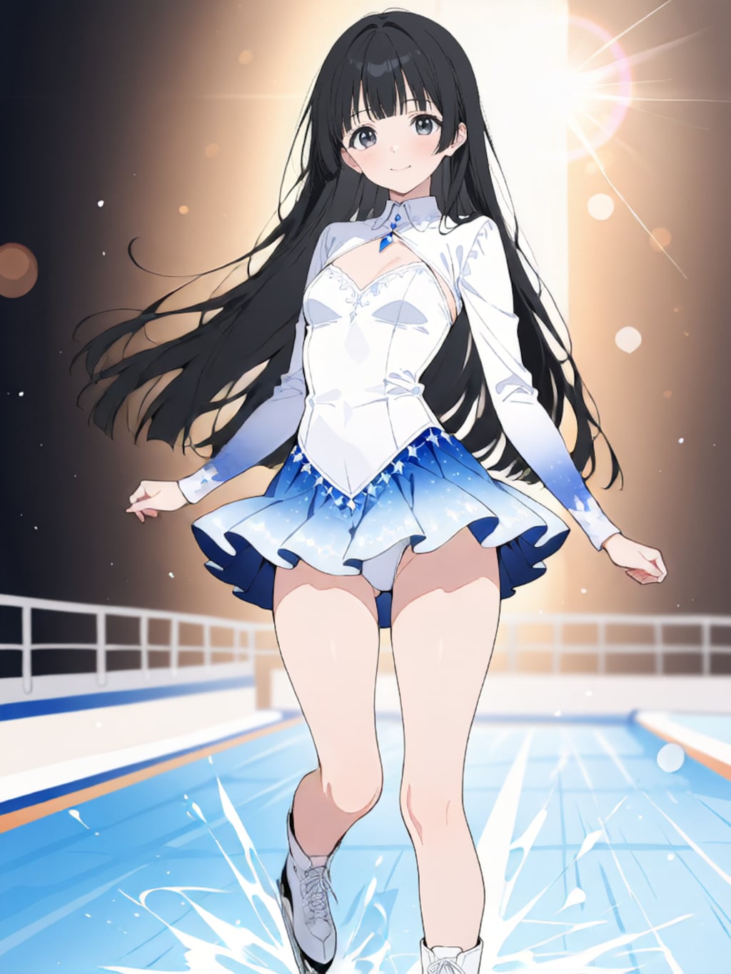 スケートでターン【パラパライラスト】