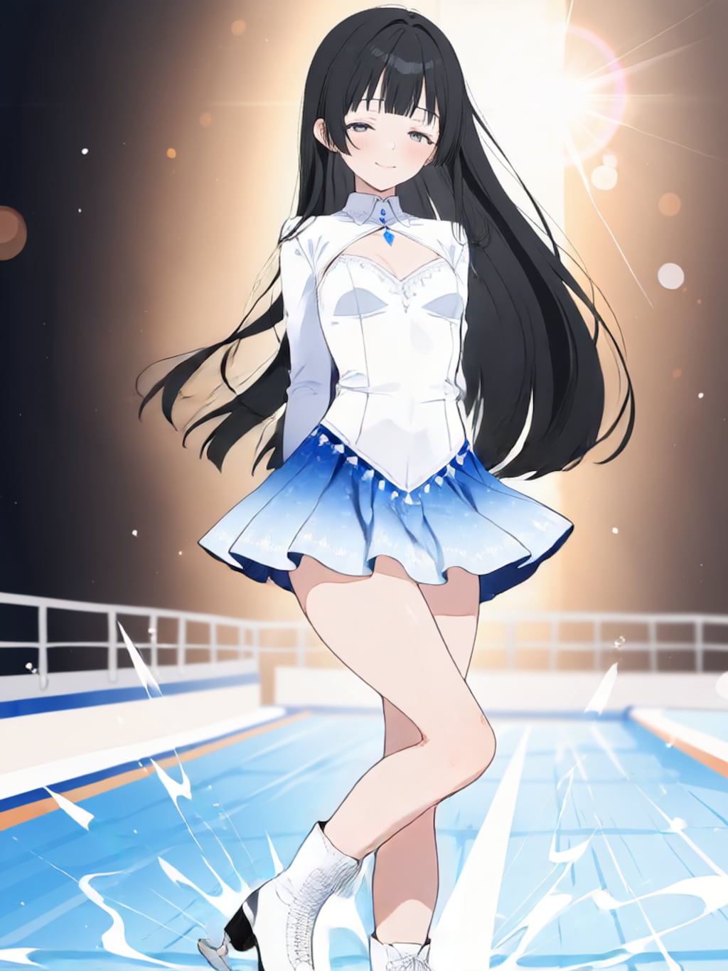 スケートでターン【パラパライラスト】