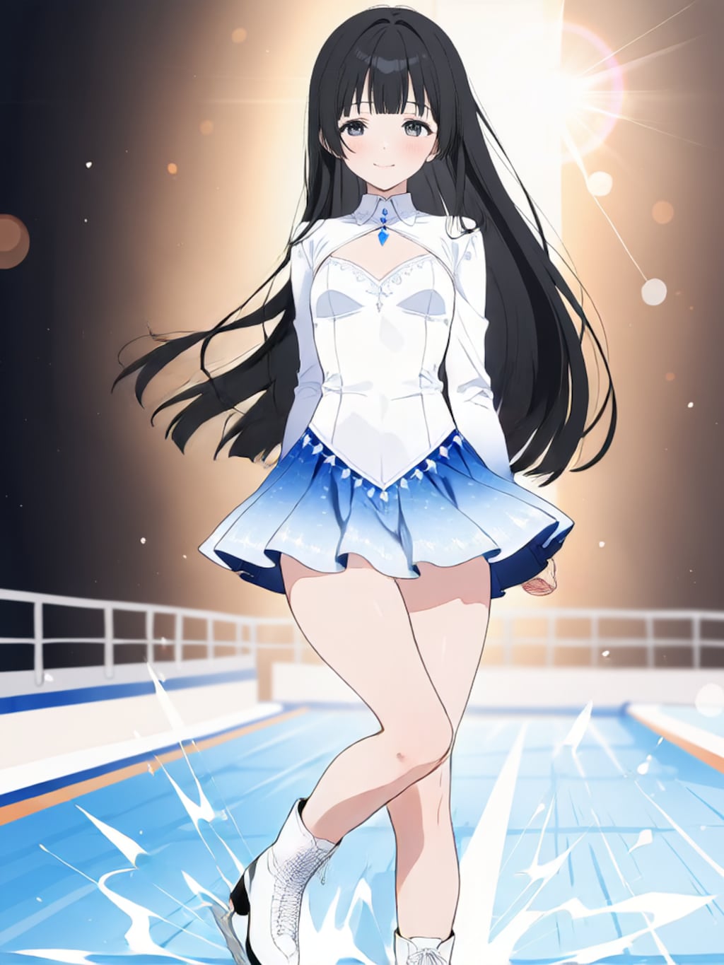 スケートでターン【パラパライラスト】