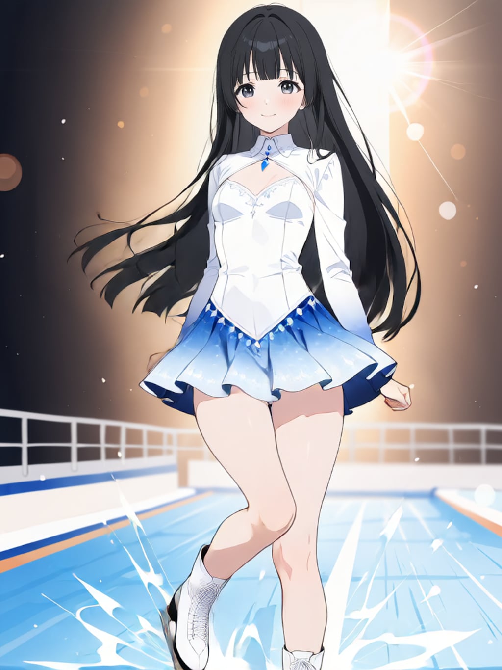 スケートでターン【パラパライラスト】