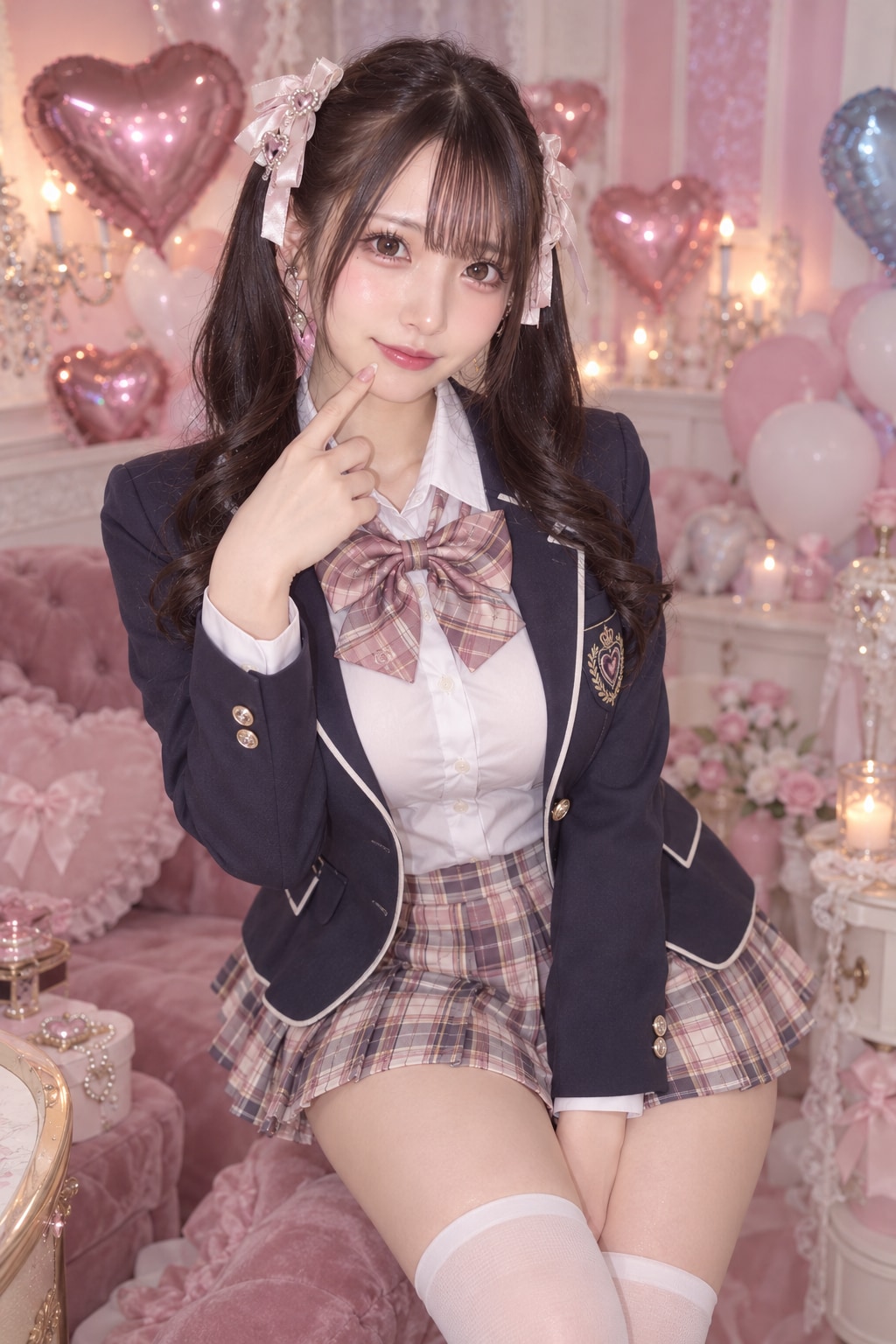 制服姿の可愛いコンカフェ嬢🌸