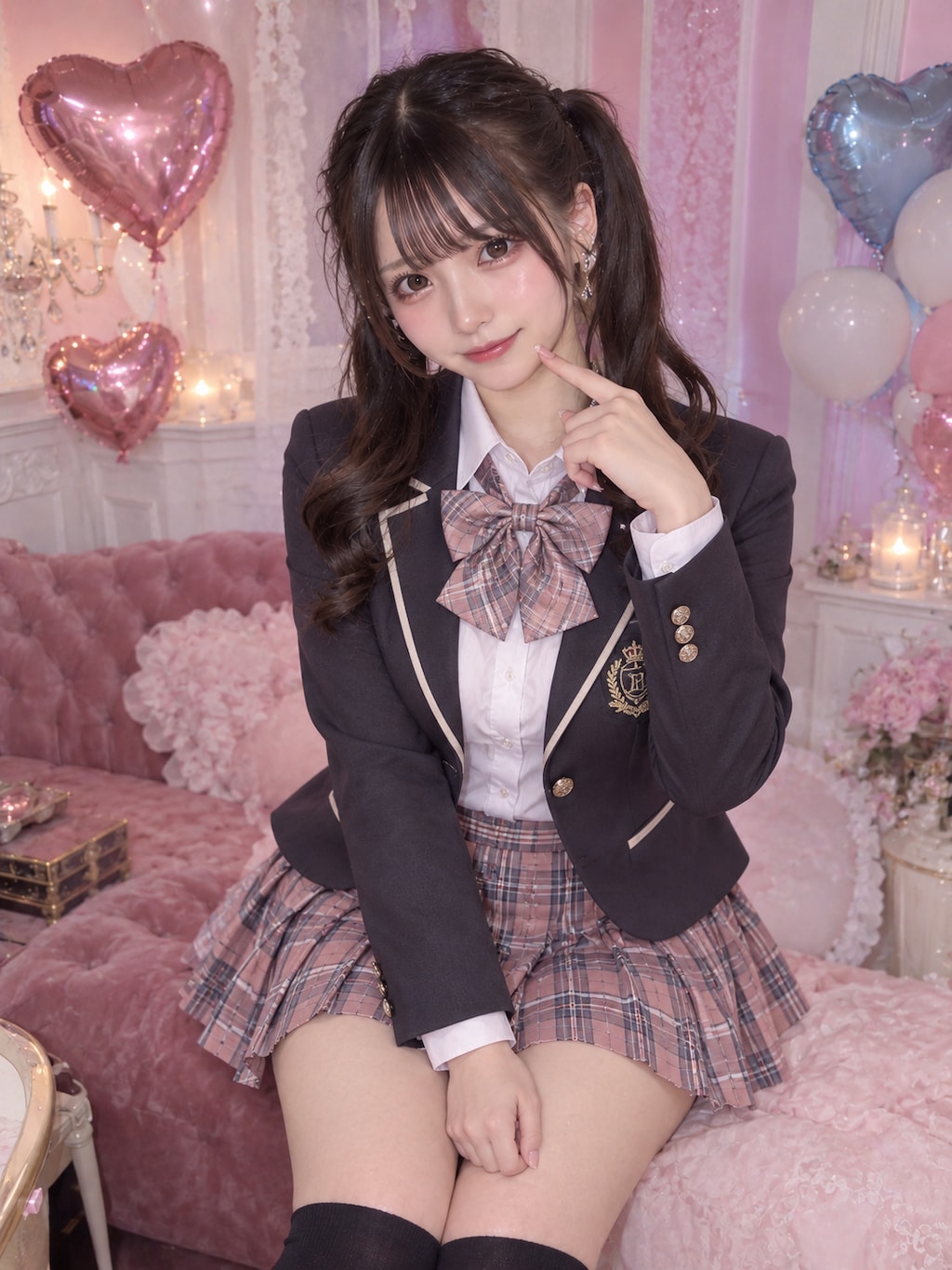 制服姿の可愛いコンカフェ嬢🌸