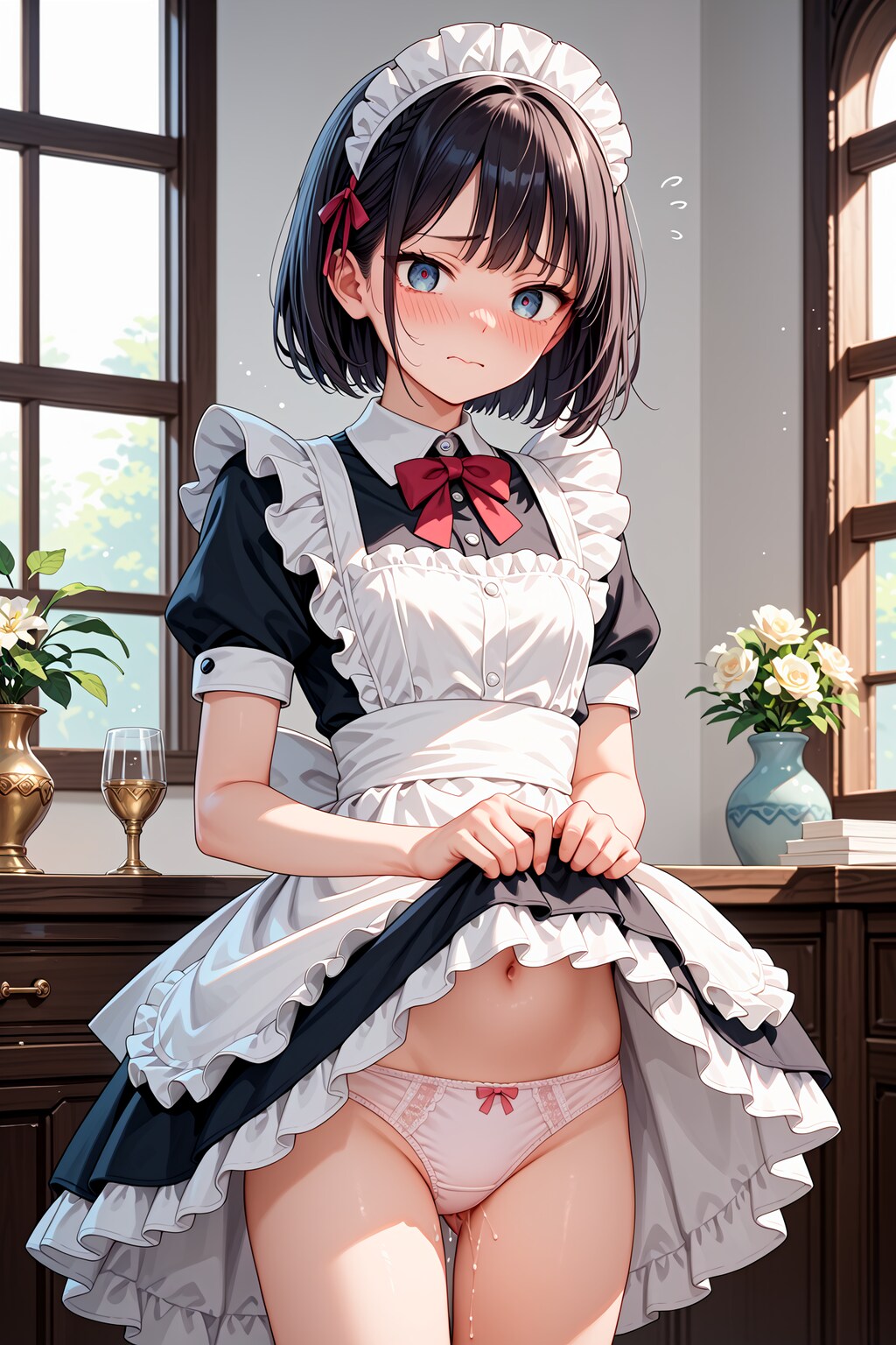 メイドさんのスカートを捲ったら濡れ濡れだった(10)