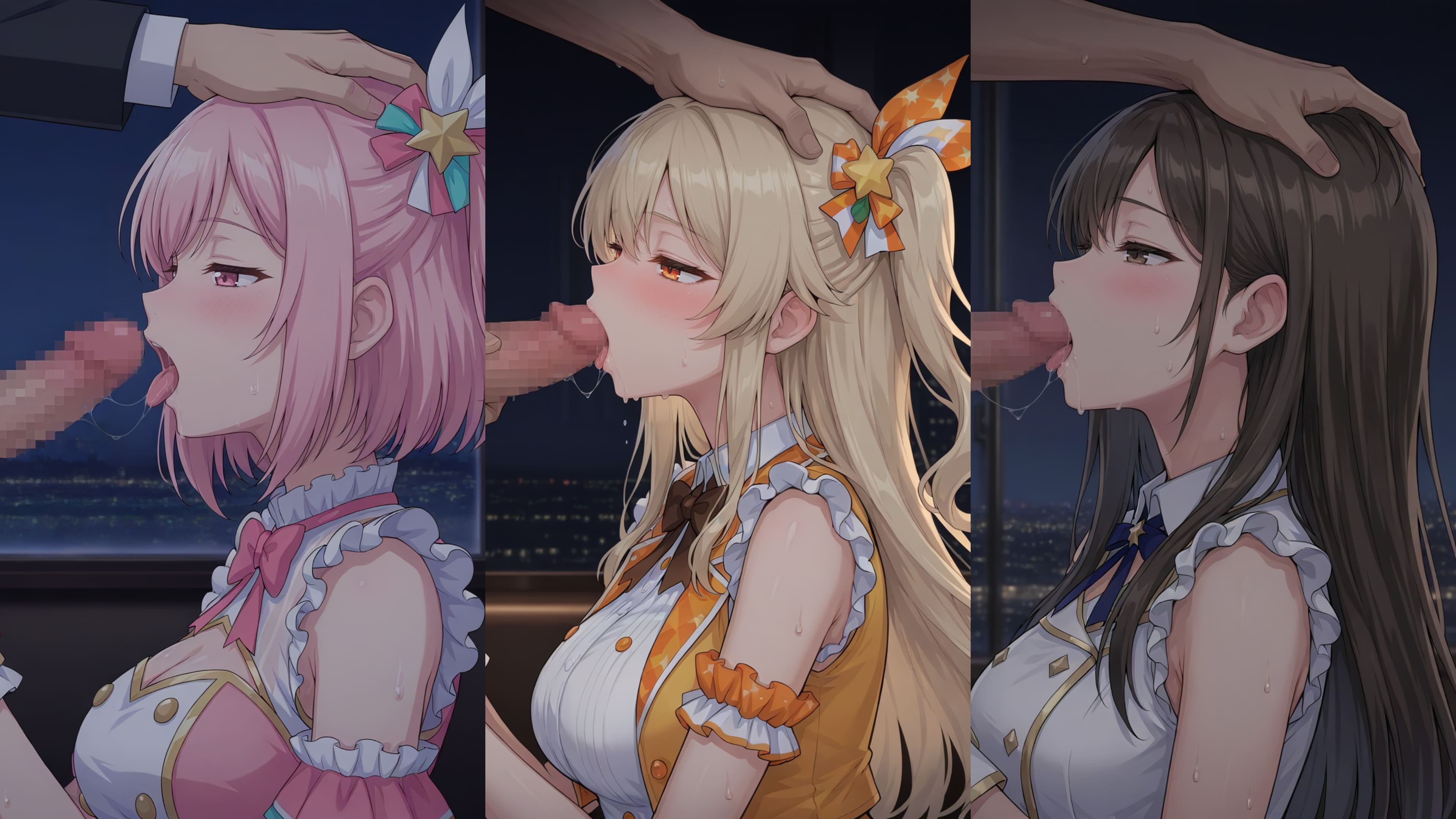 ライブ終わり、マイクからチンポに握り変えるアイドルたち