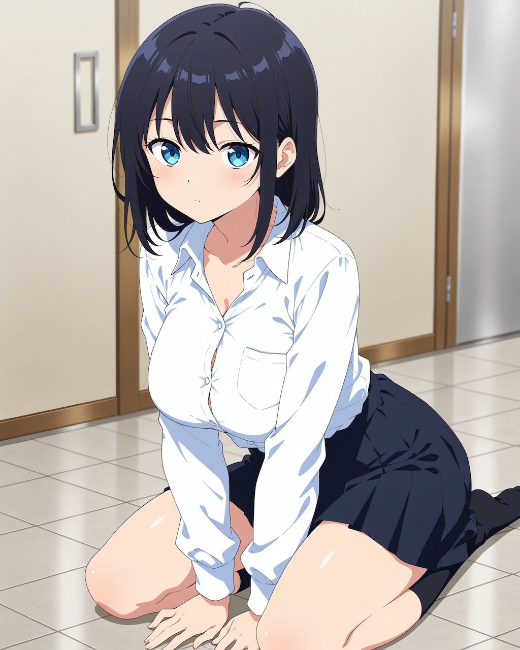 大きい黒髪の子