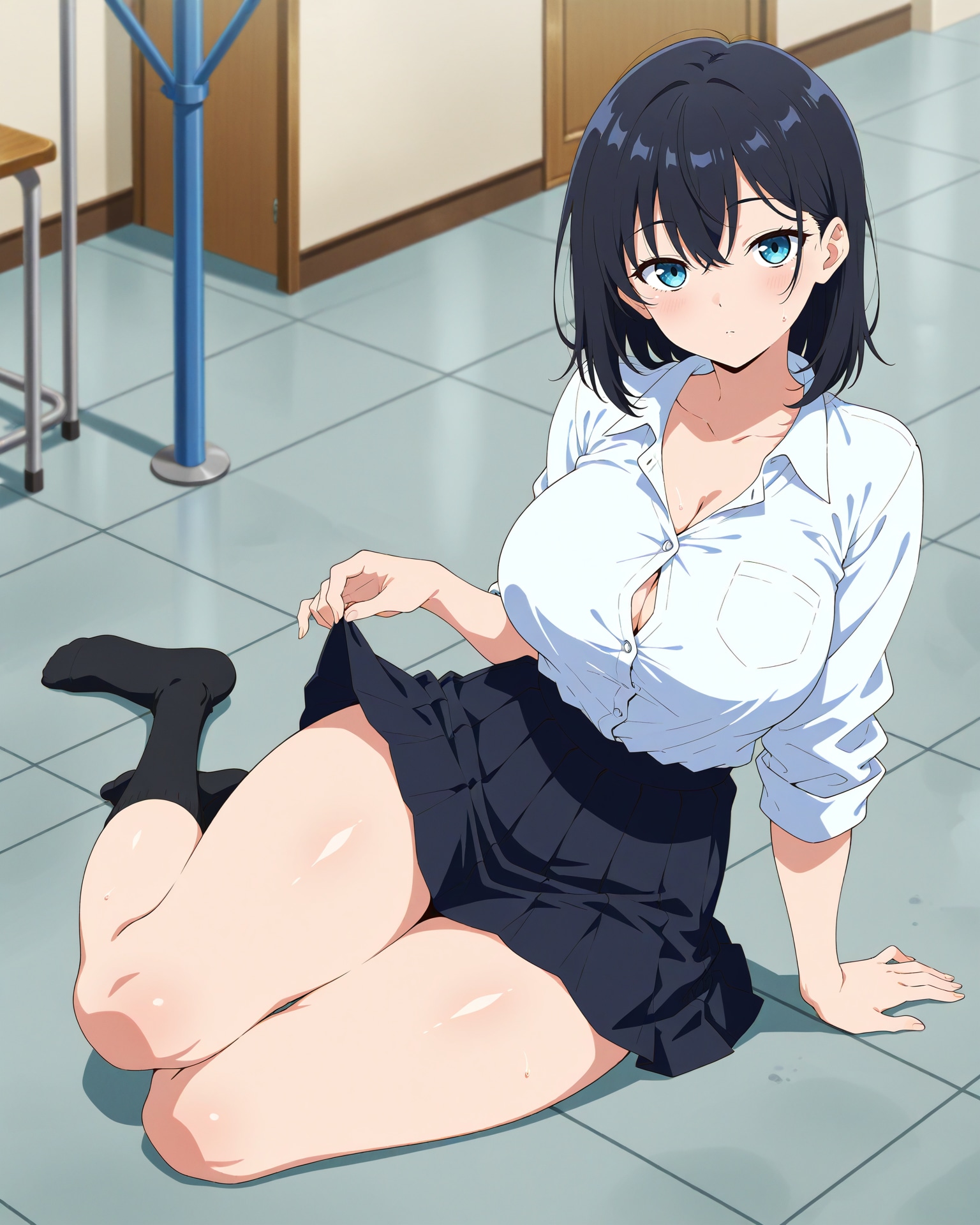 大きい黒髪の子