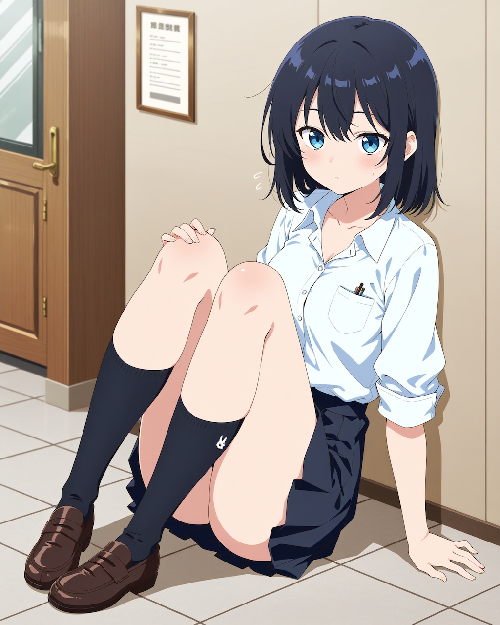 大きい黒髪の子