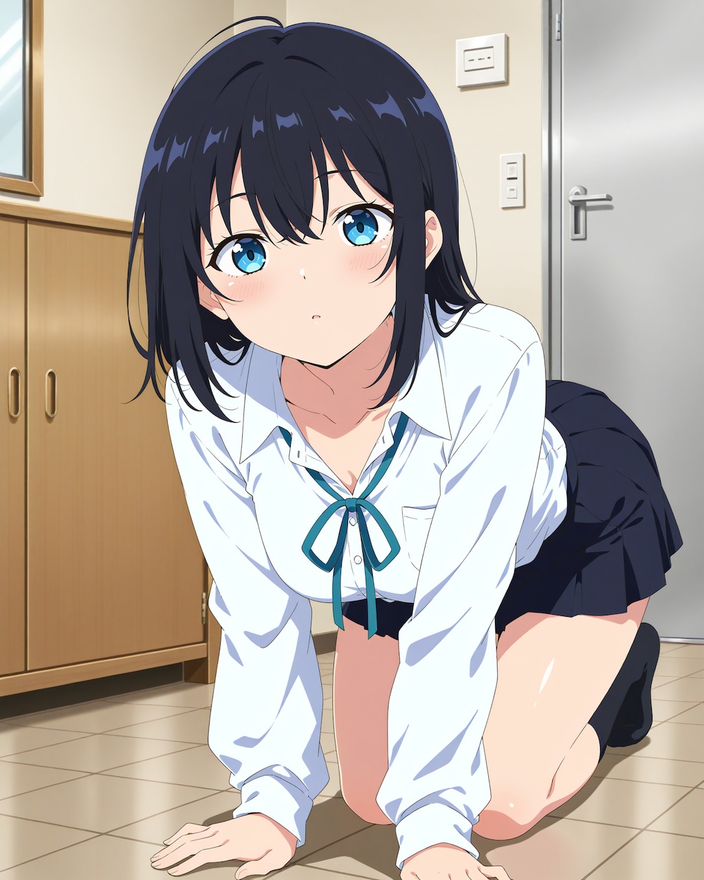 大きい黒髪の子