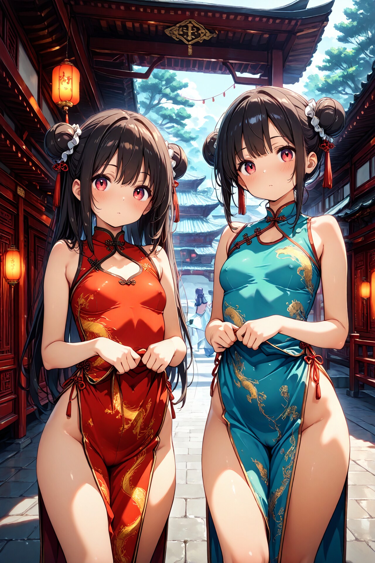 ノーパンチャイナ姉妹(8)