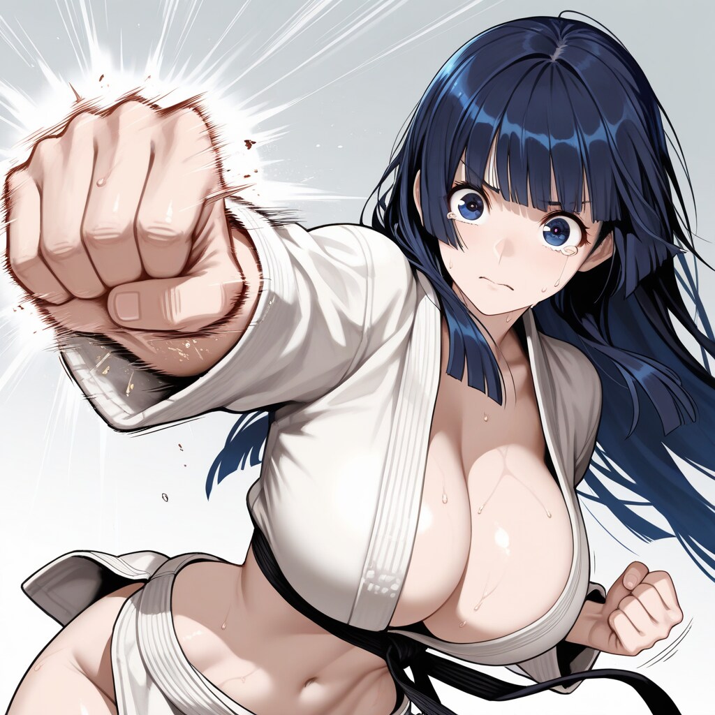 空手娘　　戦闘