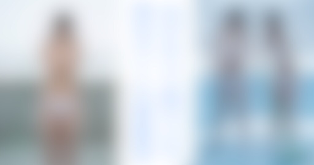 寒中プール掃除②（40枚、白ビキニ・紐パン）