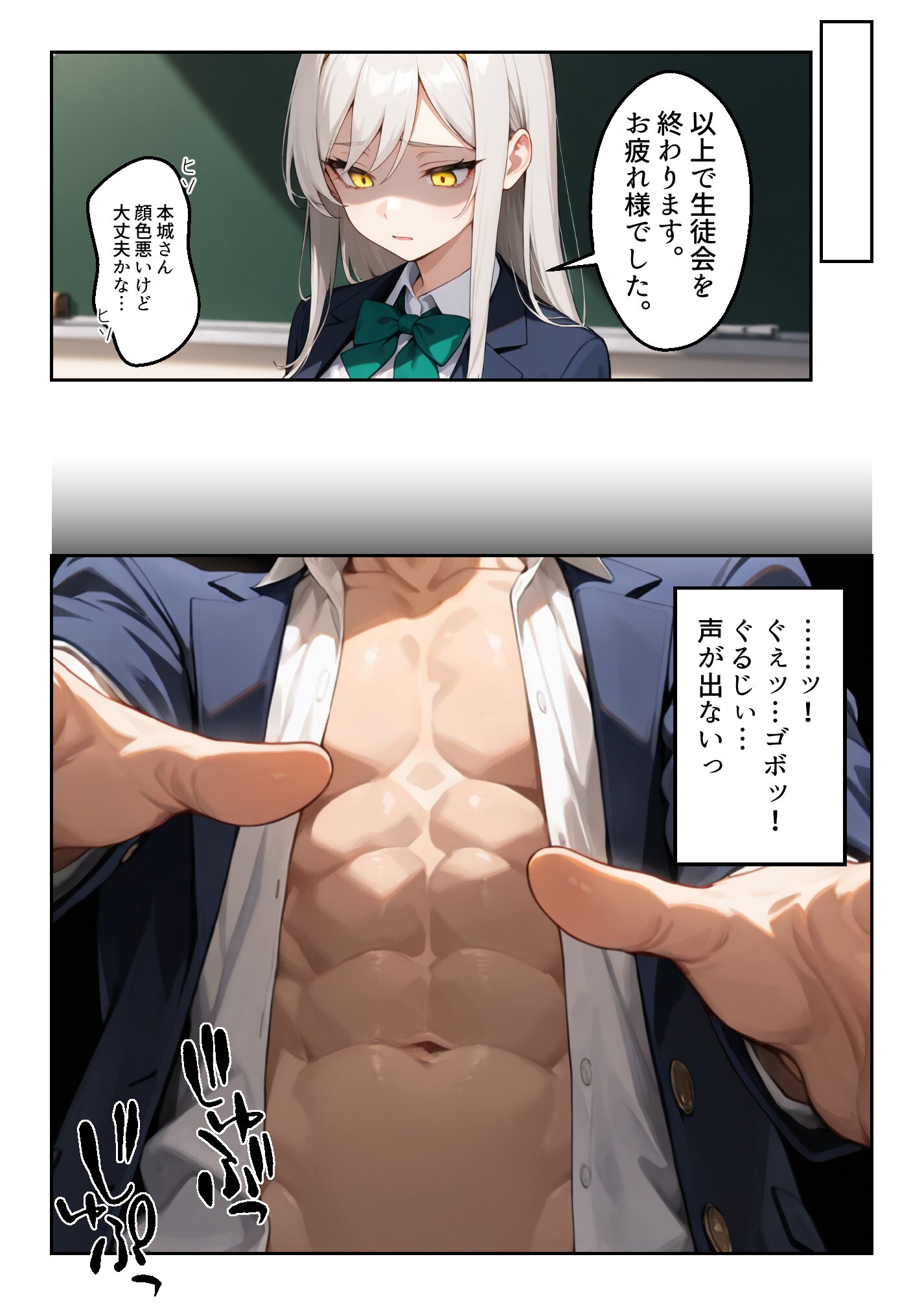 時間停止「汚物を見る目」で俺を蔑んだ生徒会長を10分間限定で性処理オナホに。②