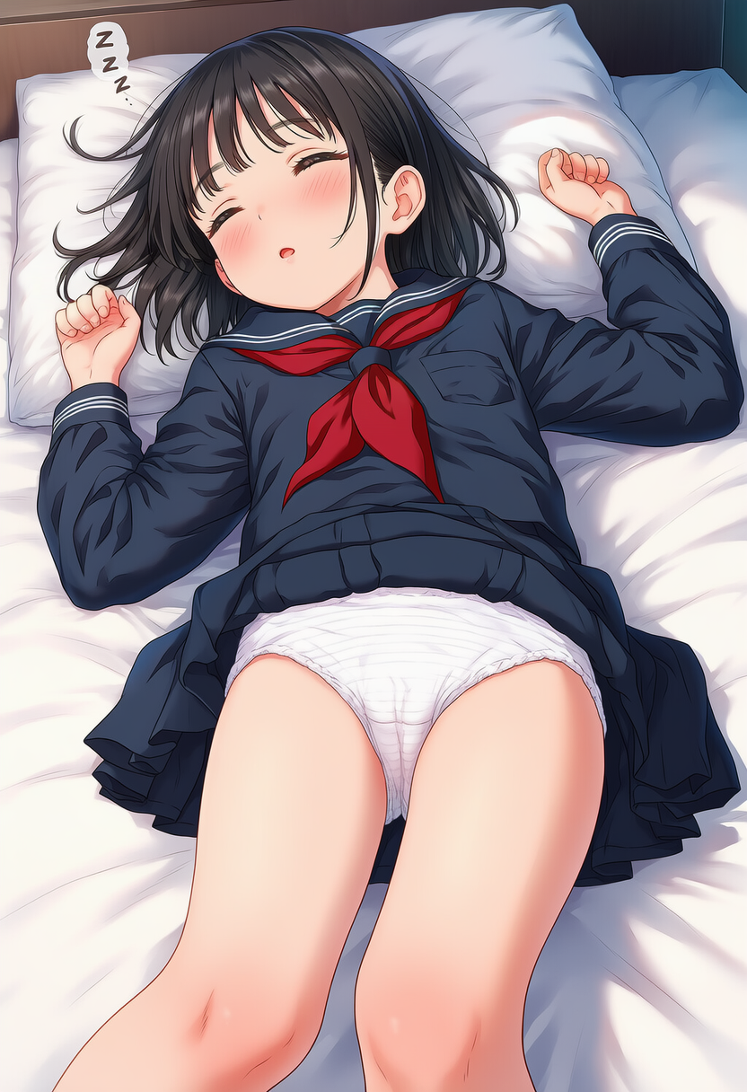 お昼寝中の制服少女にヤリたい放題【爆睡少女孕ませ睡〇〇】①