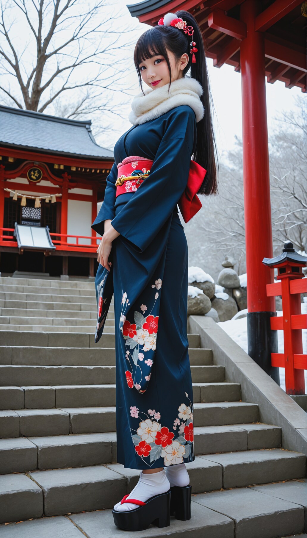 260103P【12枚】初詣に来ている理沙、いろは、波月