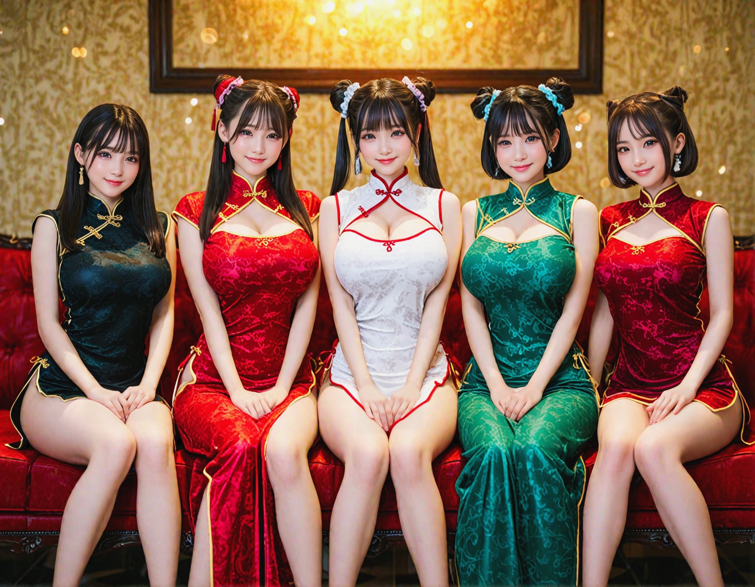 251201P【10枚】高級ラウンジのチャイナドレスイベント