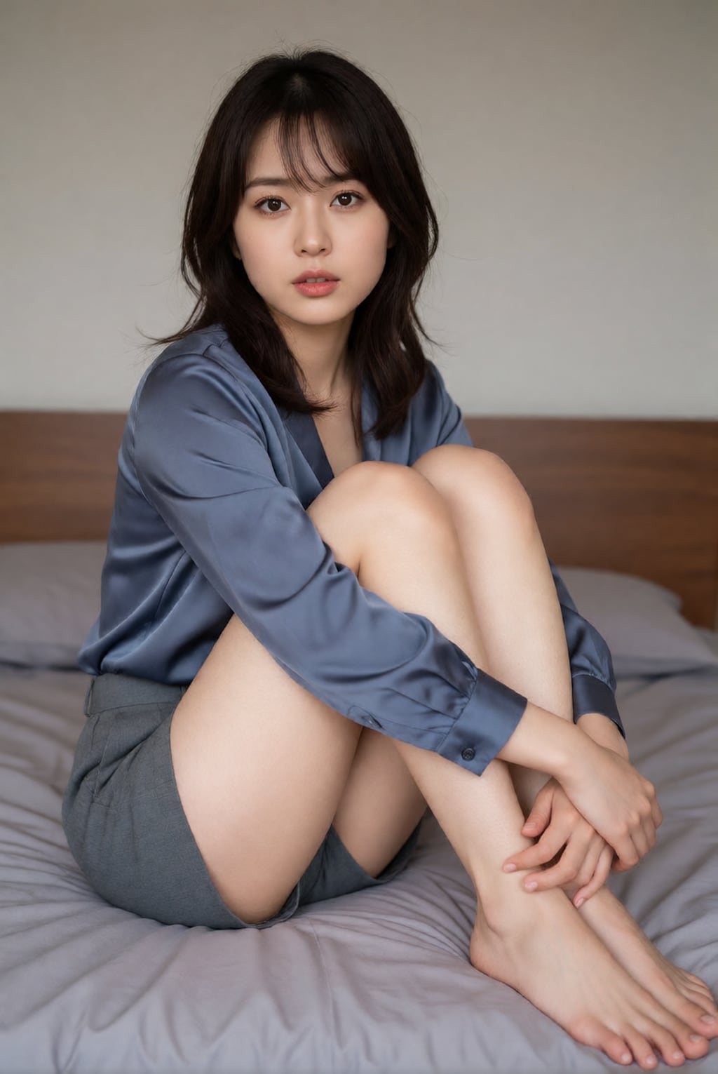 ベッドの上で