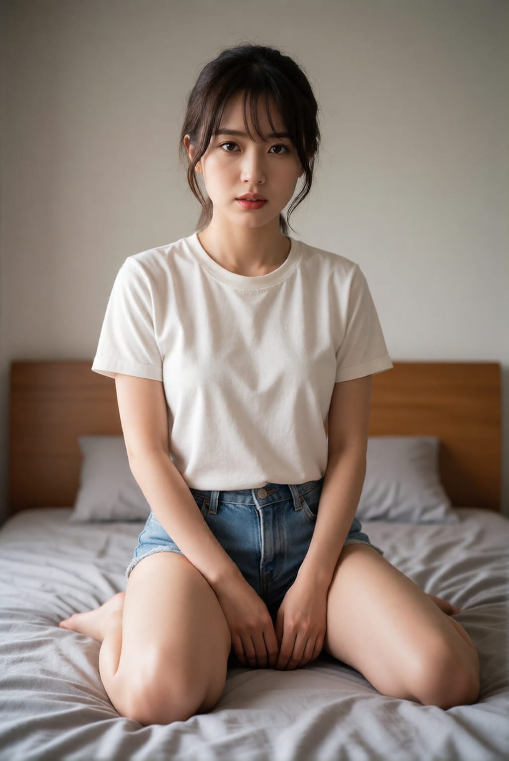 ベッドの上で