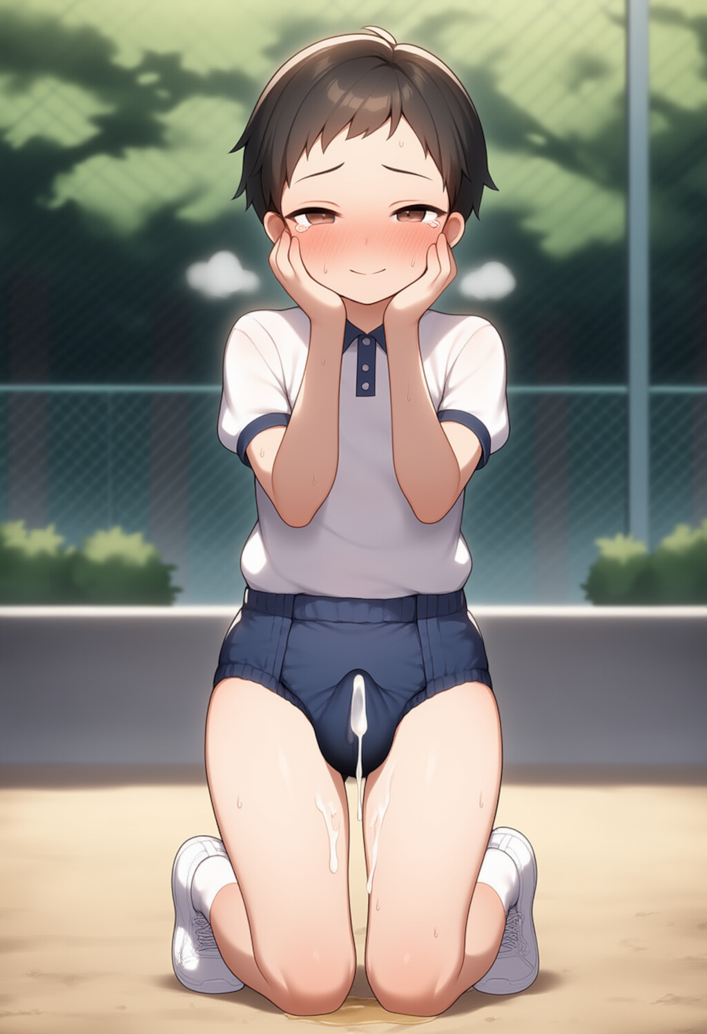 学ラン男子中学生が一日中オムツ生活