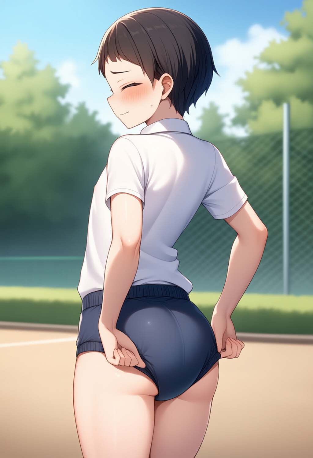 学ラン男子中学生が一日中オムツ生活