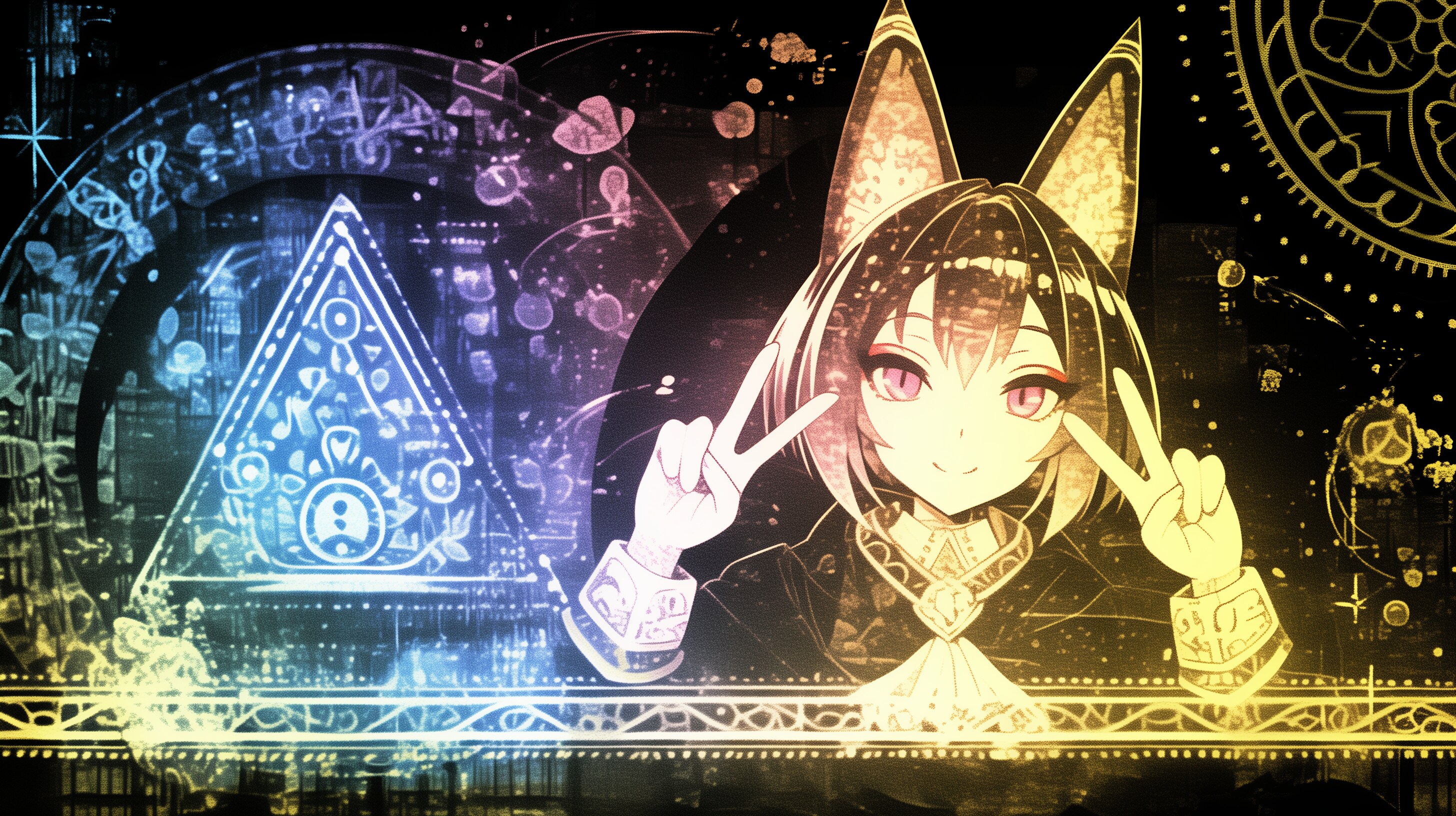 版画風狐娘ちゃん