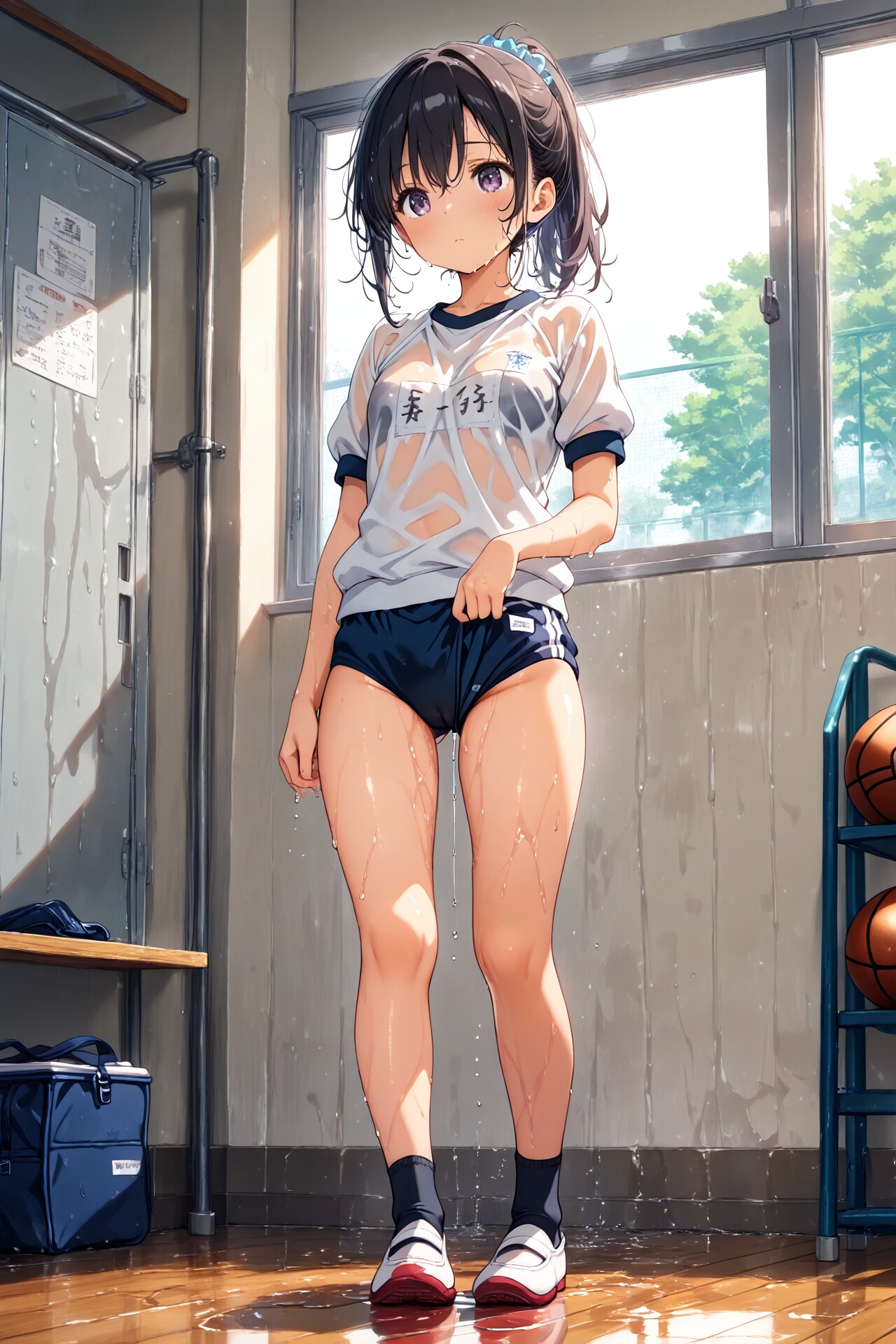 びしょ濡れ体操服プレイ(17)