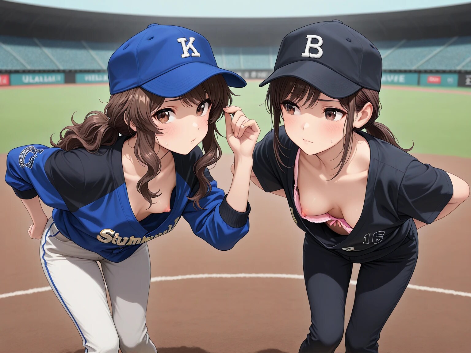 19枚:女子マネW胸チラ