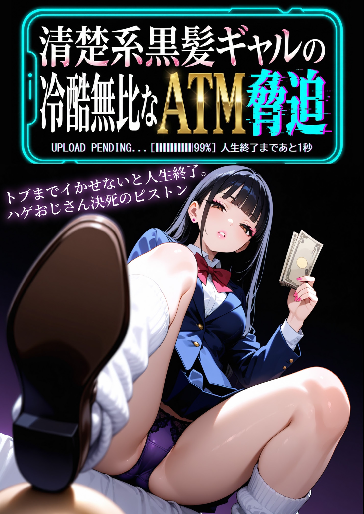 清楚系黒髪ギャルの冷酷無比なATM脅迫