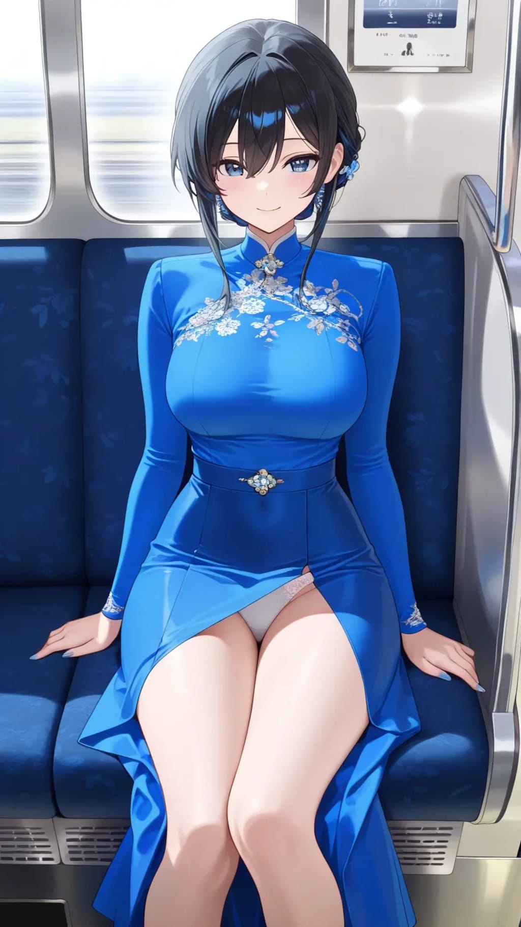 見本9枚：電車パンチラ　イベントコンパニオン風味