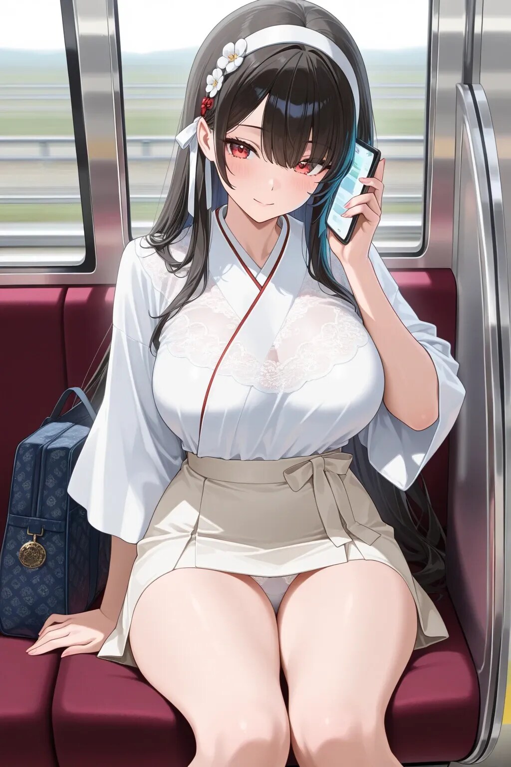 見本9枚：電車パンチラ　イベントコンパニオン風味