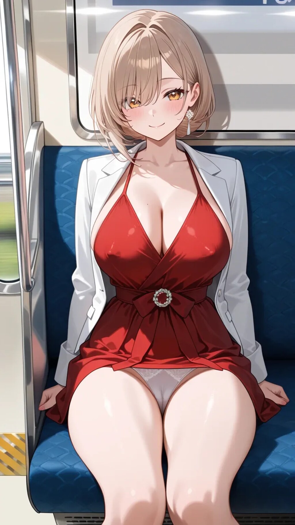 見本9枚：電車パンチラ　イベントコンパニオン風味