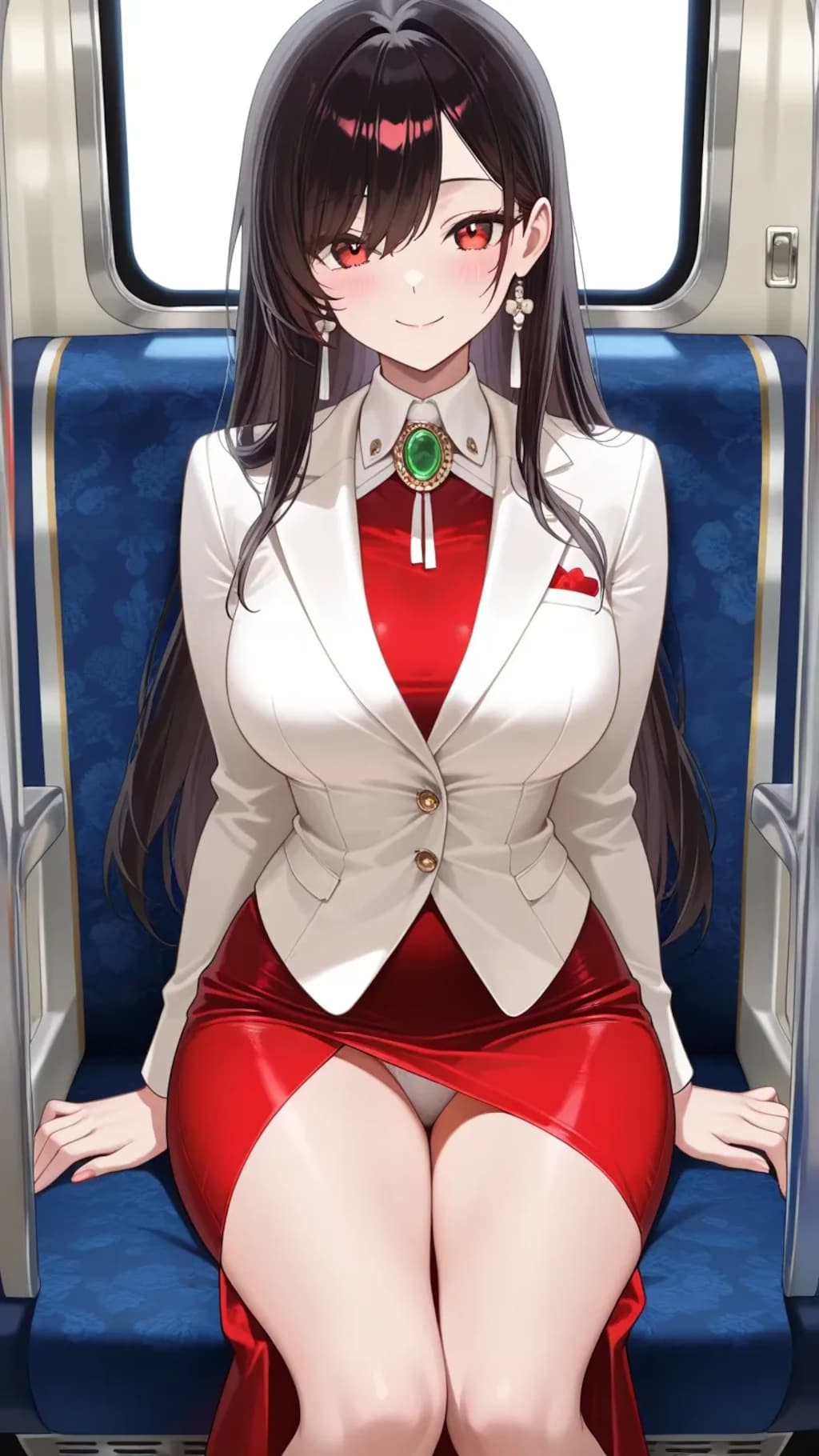 見本9枚：電車パンチラ　イベントコンパニオン風味