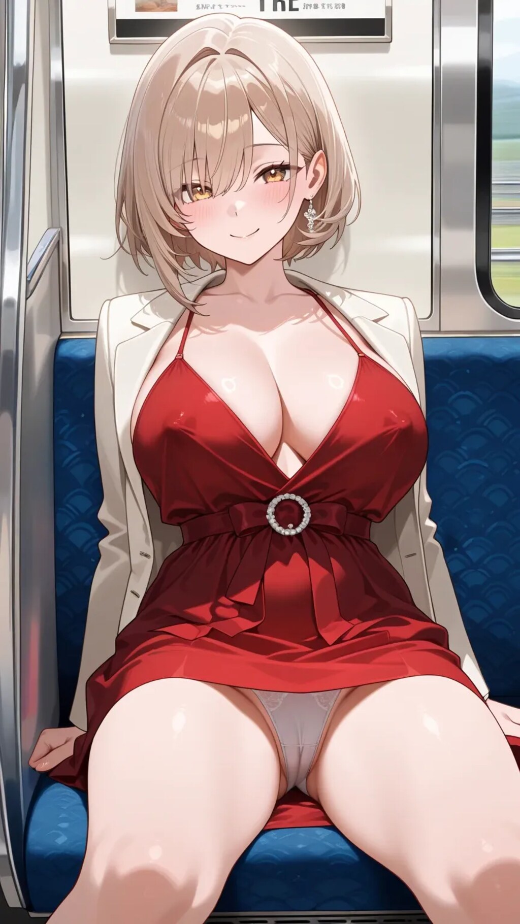 見本9枚：電車パンチラ　イベントコンパニオン風味