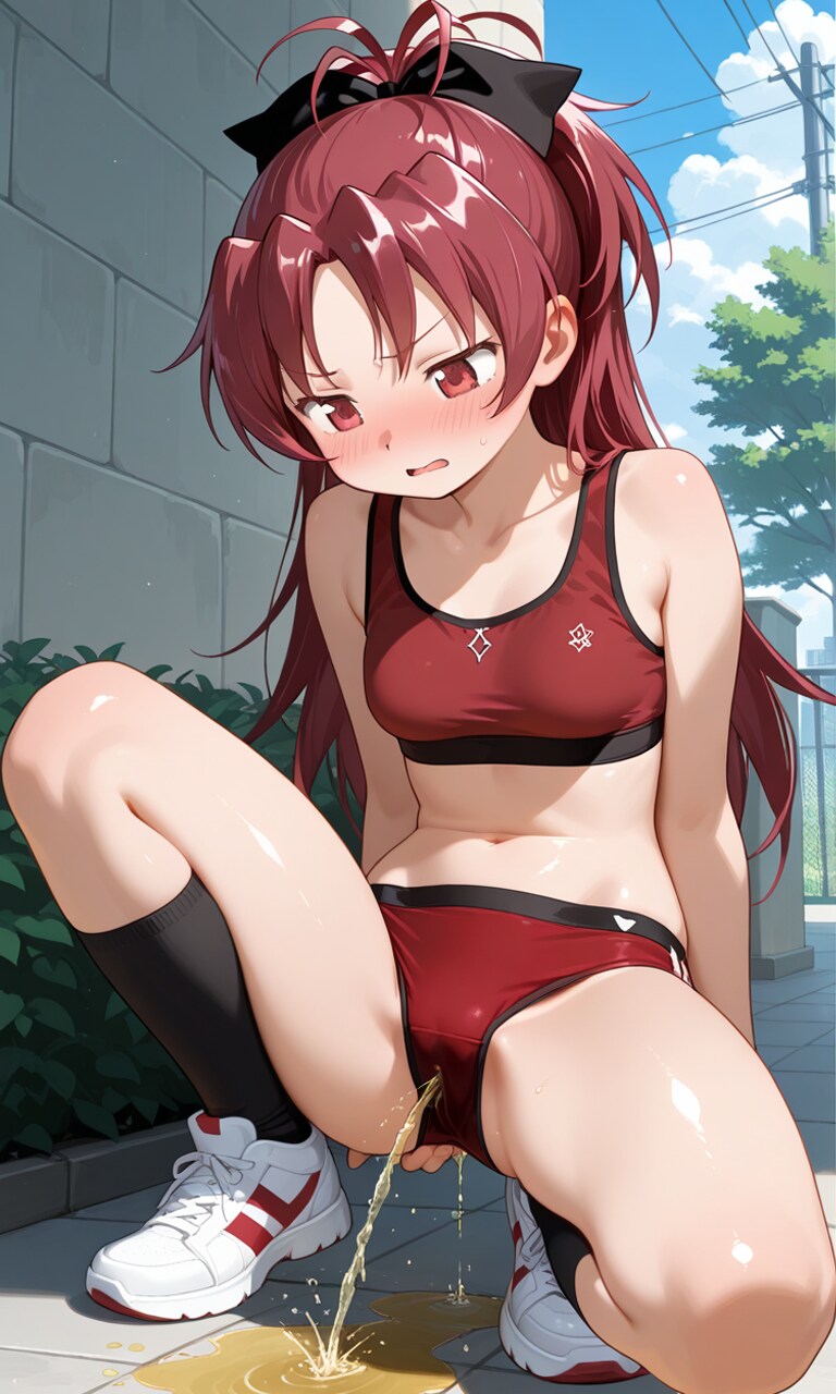 蔵出しおしっこお漏らしチャレンジ【佐倉〇子】（スポーツインナー）