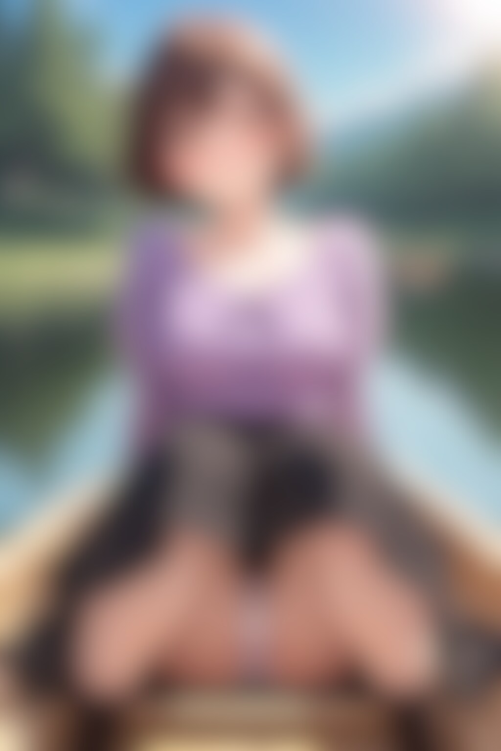 40枚:ショートカット女子がボートデートでパンチラ