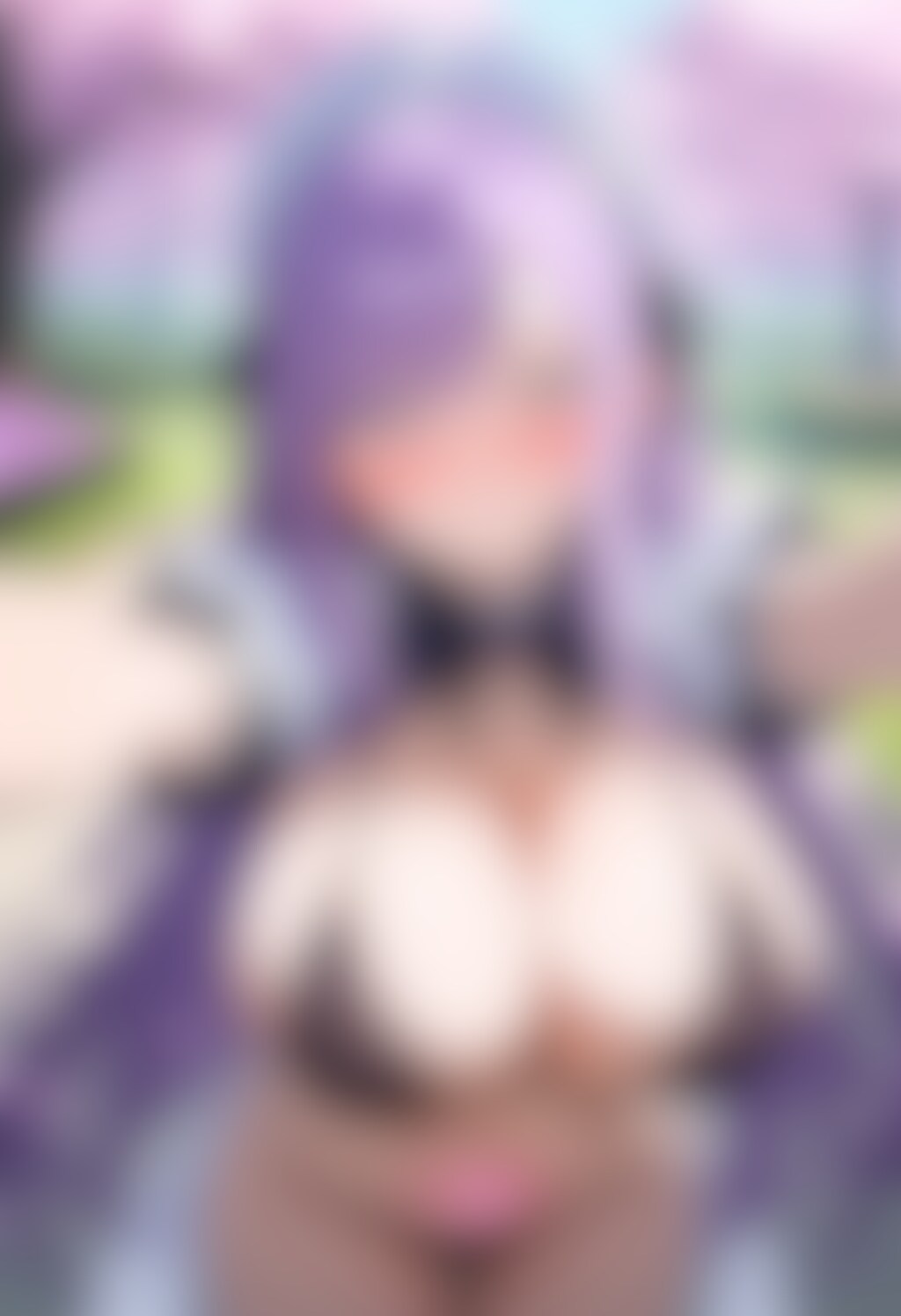 桜咲く公園🌸🏞でランジェリーメイド👙🧹👗姿のモア😍💞(15枚‼️)