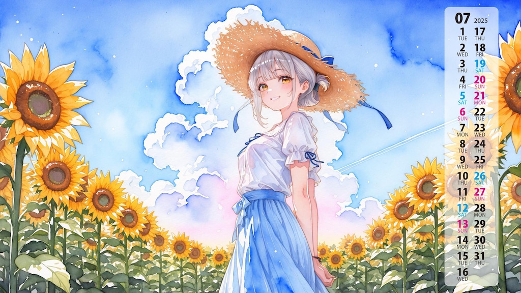 カレンダー　７月