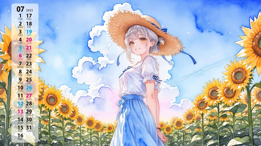 カレンダー　７月