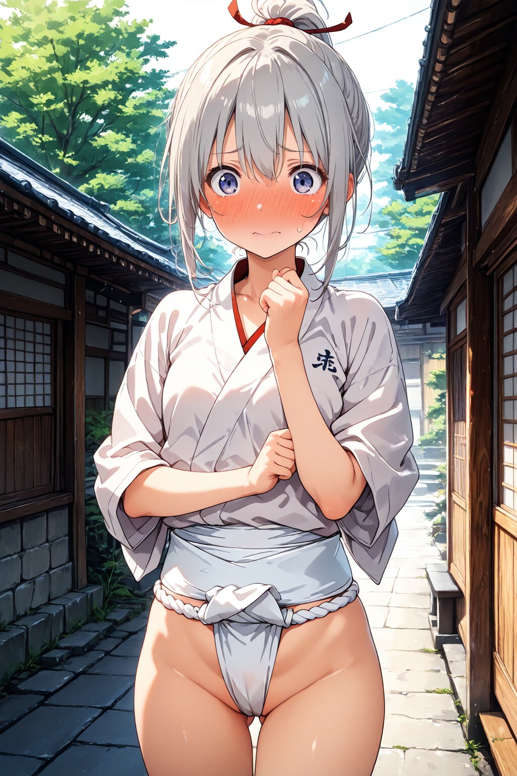 祭りでふんどし姿にさせられた娘(17)