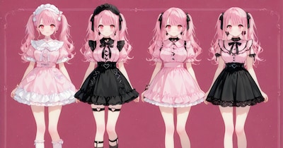 美子ちゃん四面図+壁紙風