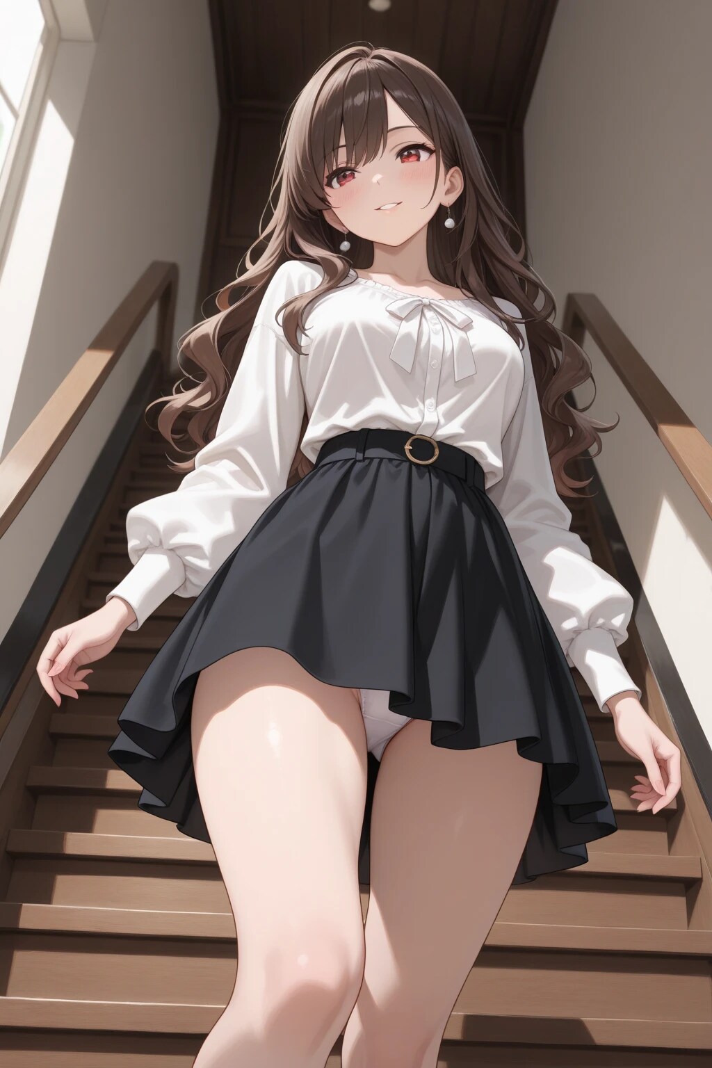 28枚:階段パンチラのプロンプト研究