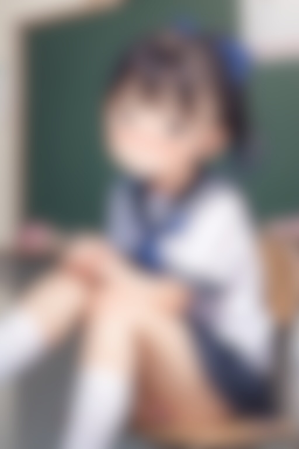 セーラー服〇リJ〇ちゃんたちが教室で座りパンチラ（6枚）