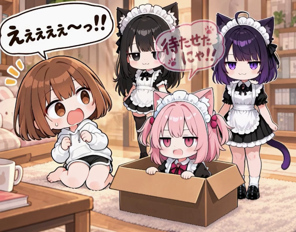 【みんなで作ろう！】うわまどちゃん【パラパライラスト４０】