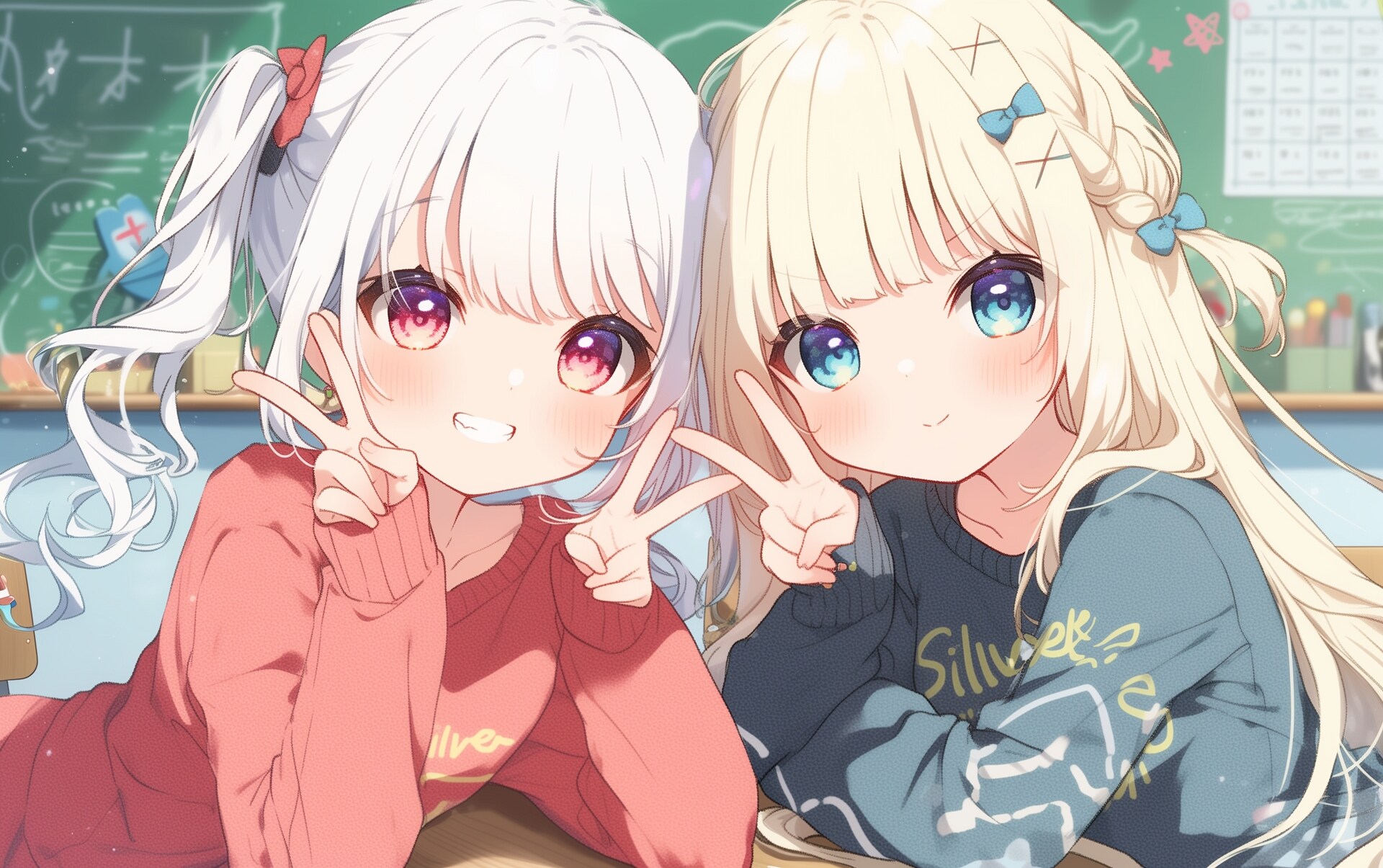 ピースサインで決まり！イェーイ✌