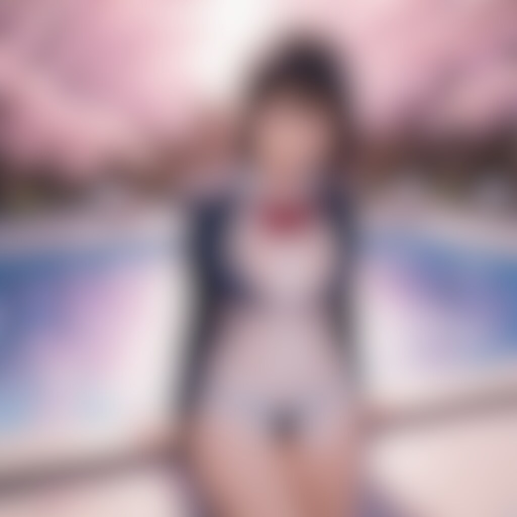 桜のプールでひとりえっち S-388