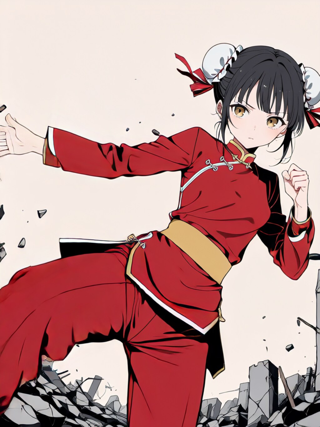 蹴り！【パラパライラスト】